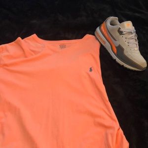 Orange V neck t shirt